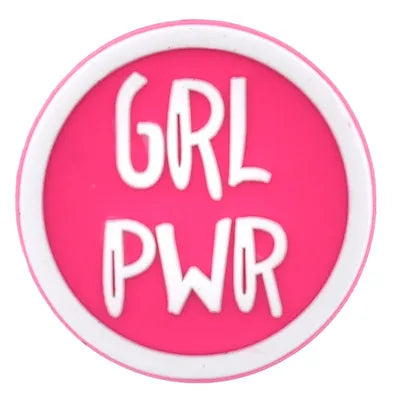Pink GRL POWER Croc Pin for Girls