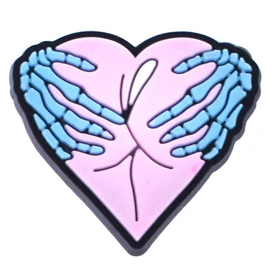 Pink Grim Reaper Grabbing Ass Croc Pin for Girls