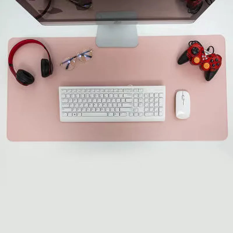 Double Sided PU Leather Mousepad Pink And Silver