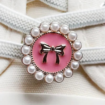 Pink Pearl Shoelace Charm