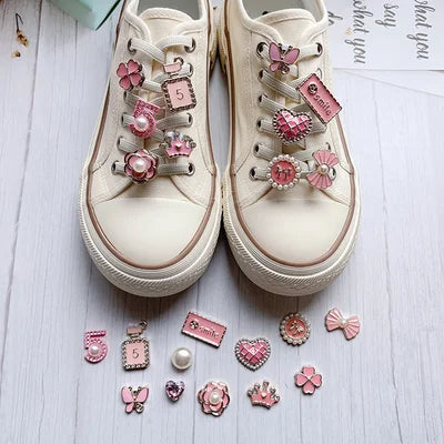 Pink Shoelace Charms