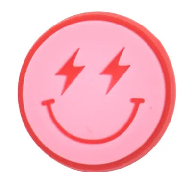 Pink Smiley Face Croc Pin for Girls
