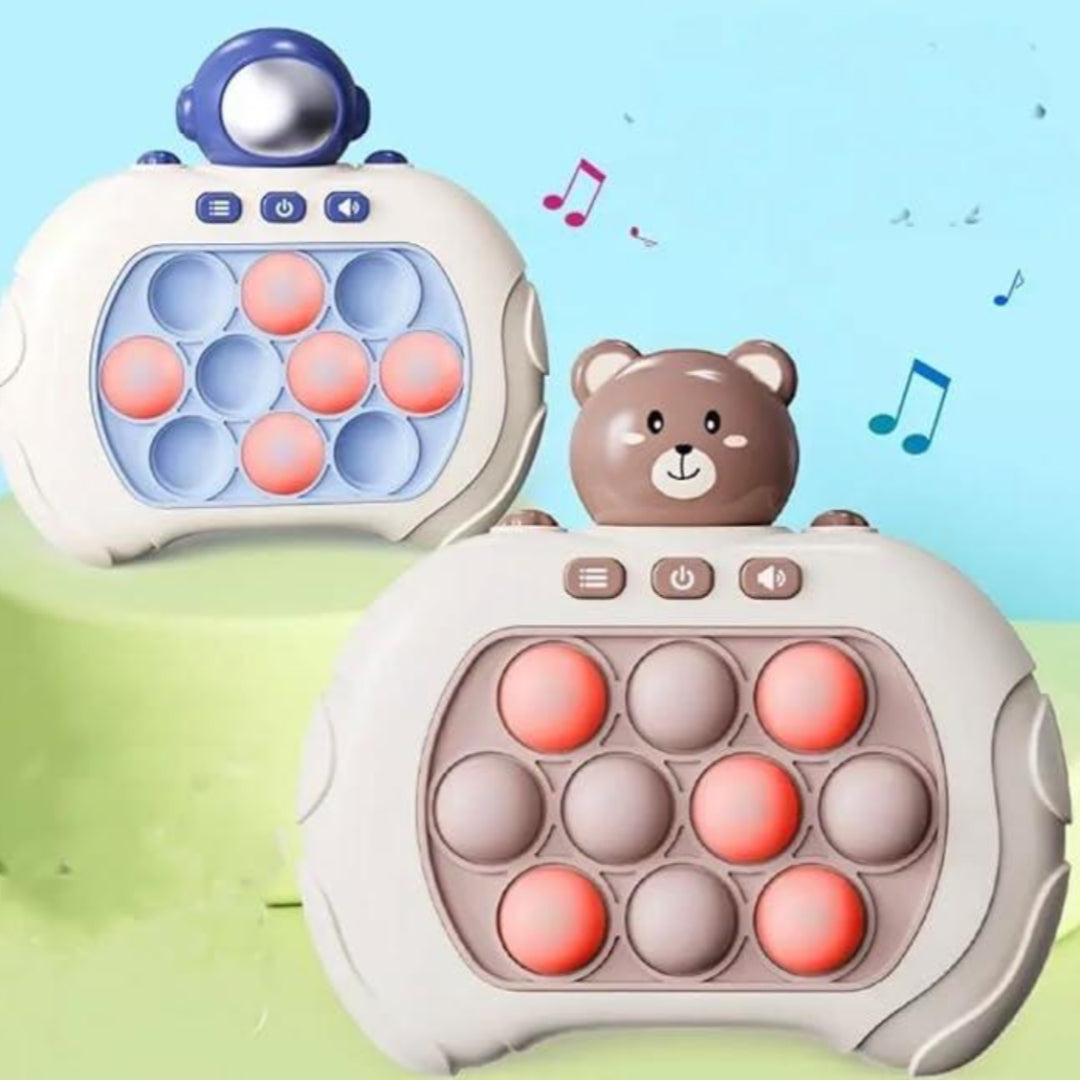 Pop It Electronic Game Console with Lights – Rabbit, Astronaut & Bear Designs