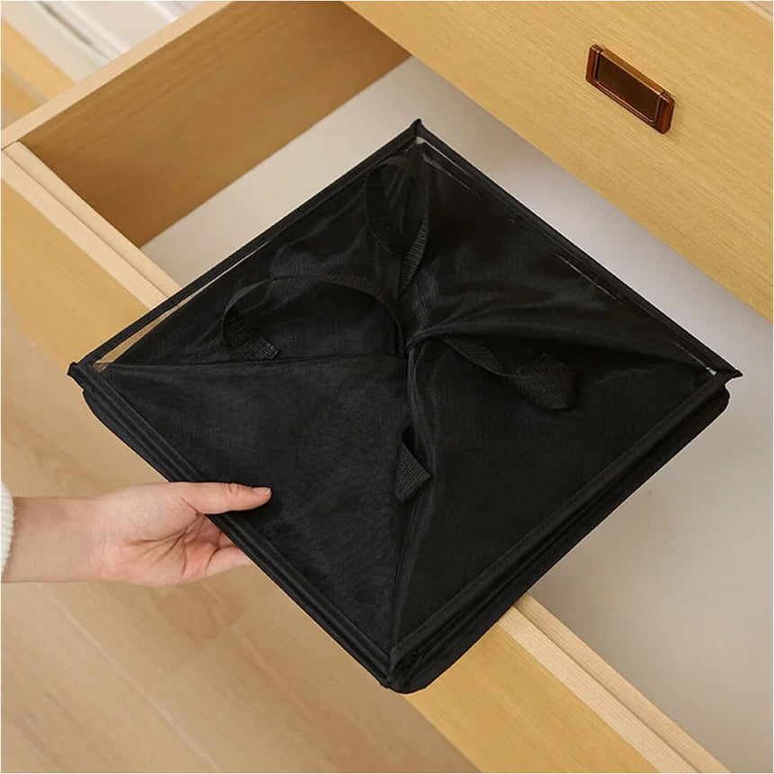 Folded Cube pop-up mesh laundry basket