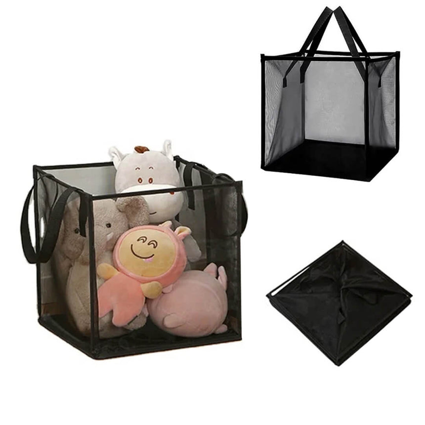Cube pop-up mesh toys basket