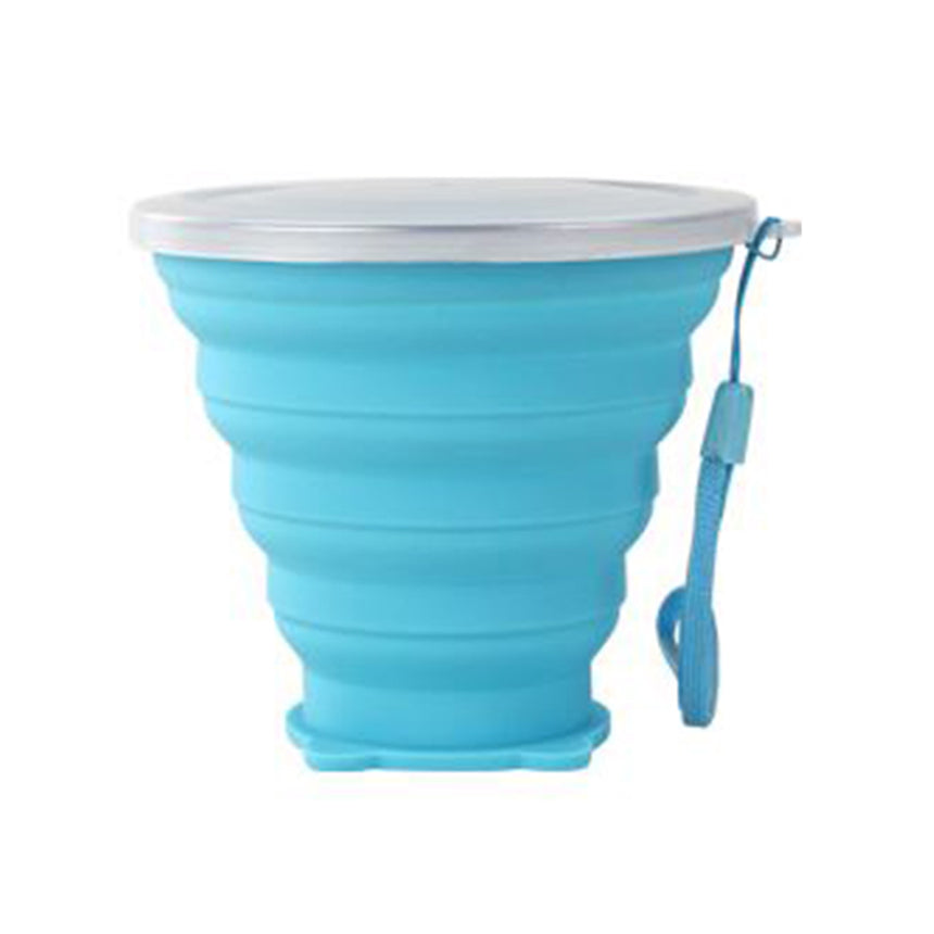 Portable Collapsible Silicone Cups with Lids