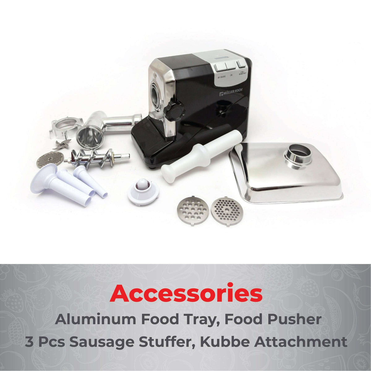 Heavy Duty Meat Grinder – 1800W meat mincers Heavy Duty Meat Grinder – 1800W Heavy Duty Meat Grinder – 1800W Muller Koch