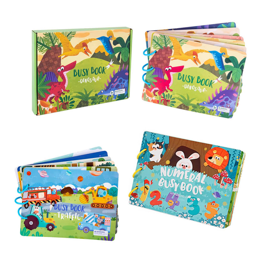 Montessori-inspired toddler busy book A4 size  for early learning