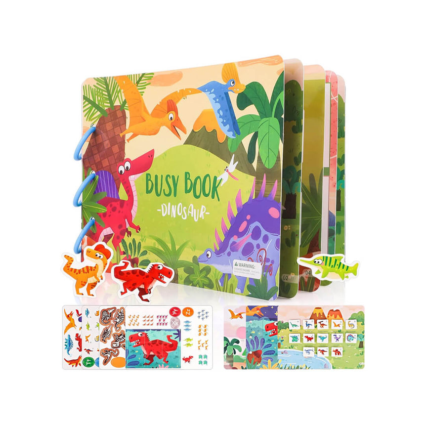 Montessori dinosaur educational  busy book, A4 size 