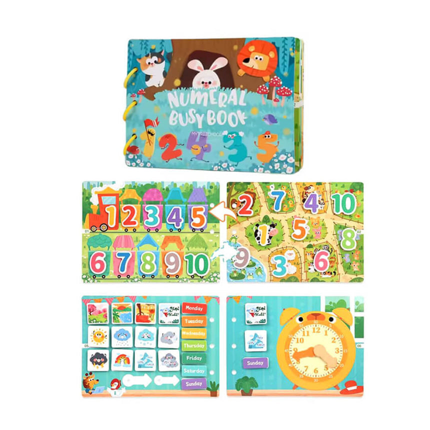 Educational number activity book for preschoolers, A4 size 