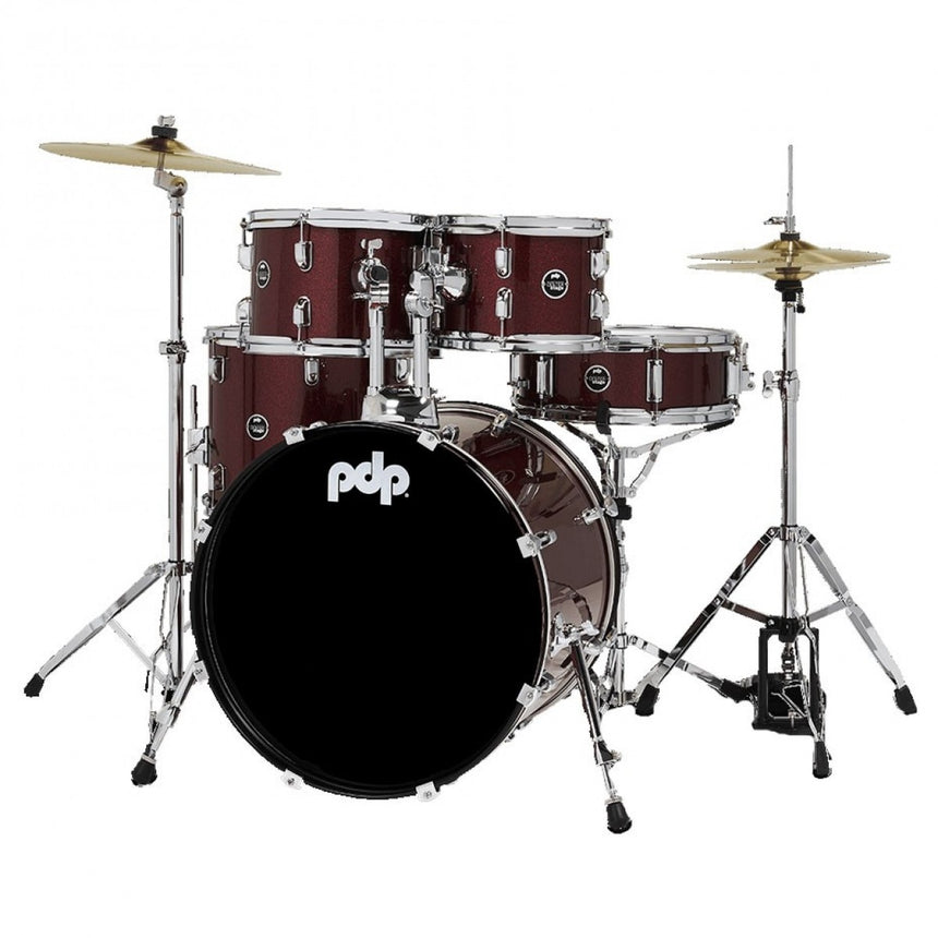 PDP CENTERstage 5-Piece Complete Drum Kit 22", Ruby Red Sparkle