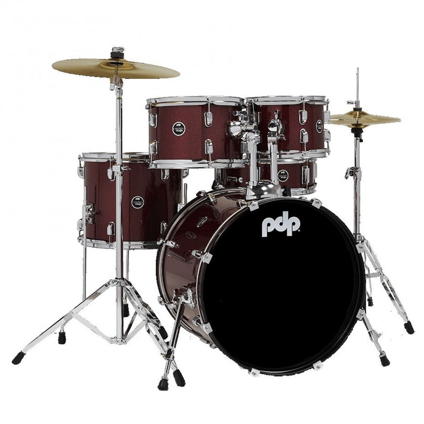 PDP CENTERstage 5-Piece Complete Drum Kit 22", Ruby Red Sparkle