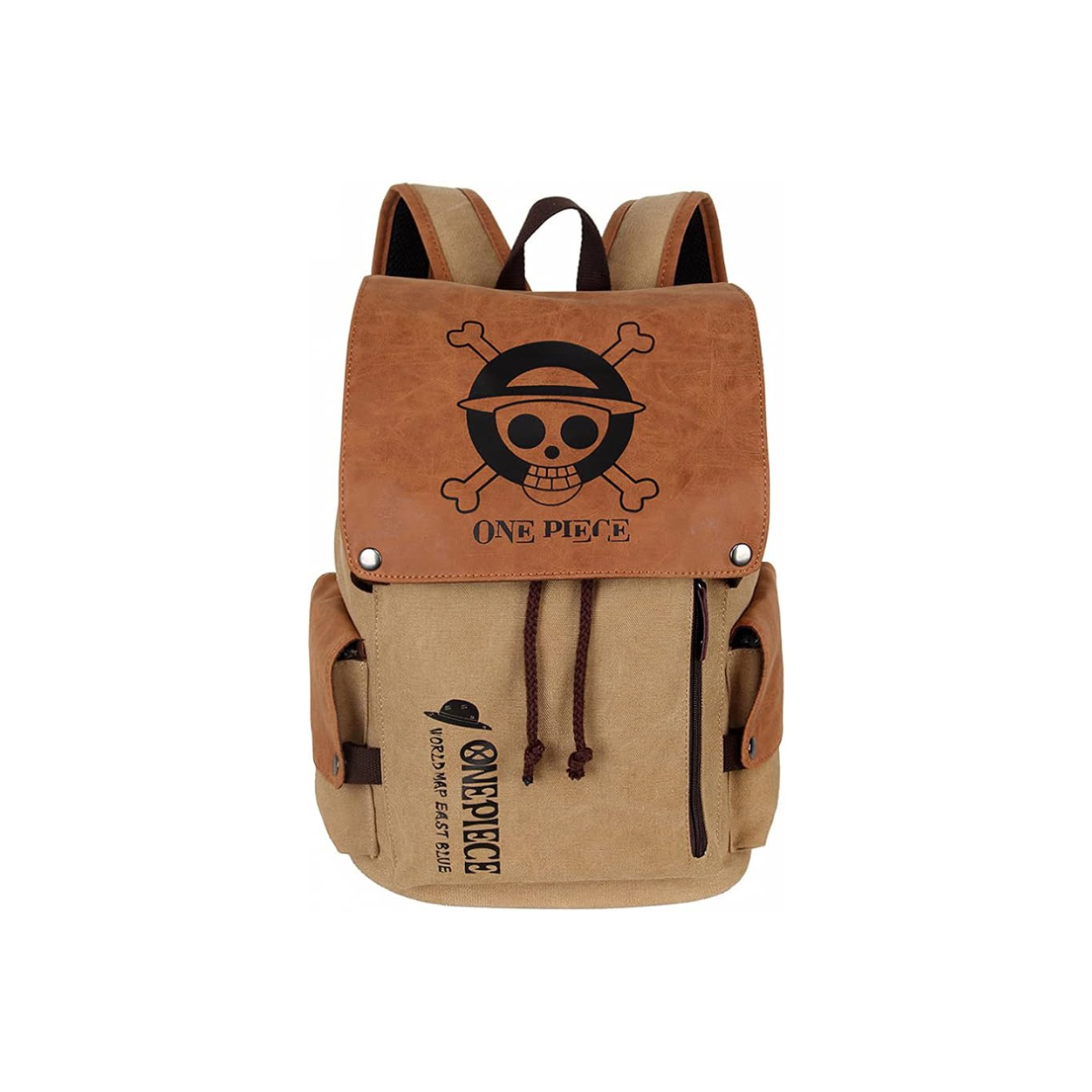 One Piece Canvas PU Leather Anime Backpack - Nakama Lebanon