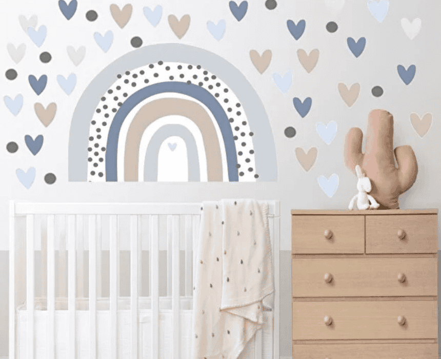 Blue Rainbow Kids Wall Sticker