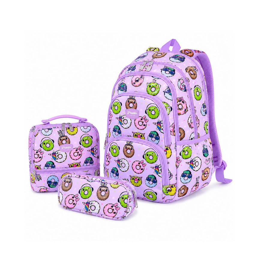 Pronto donut school backpack 3-piece set