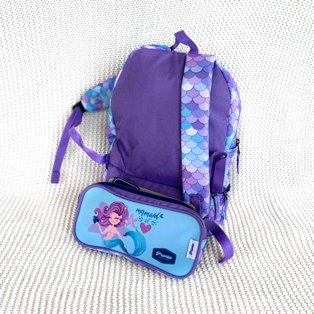 Pronto Mermaid Backpack with Lunch Section, back view