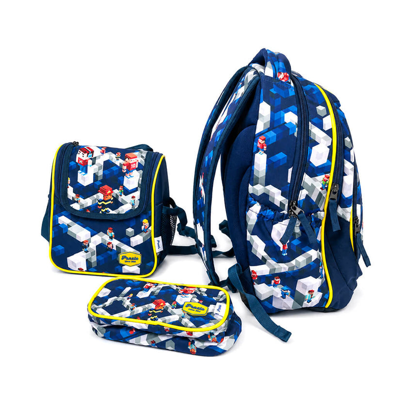 17-inch school backpack set with Roblox theme and padded straps