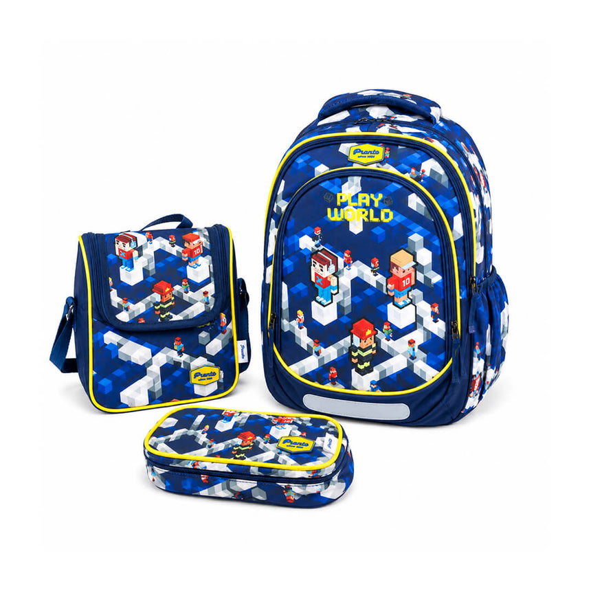 Roblox 3-piece school backpack set with lunch bag and pencil case