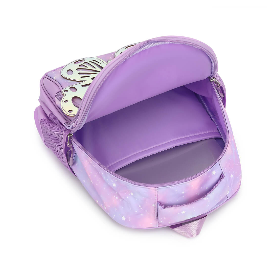 Butterfly backpack set for primary school girls for inner compartments