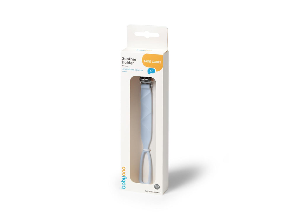 Baby Ono Soother Holder Silicone Blue