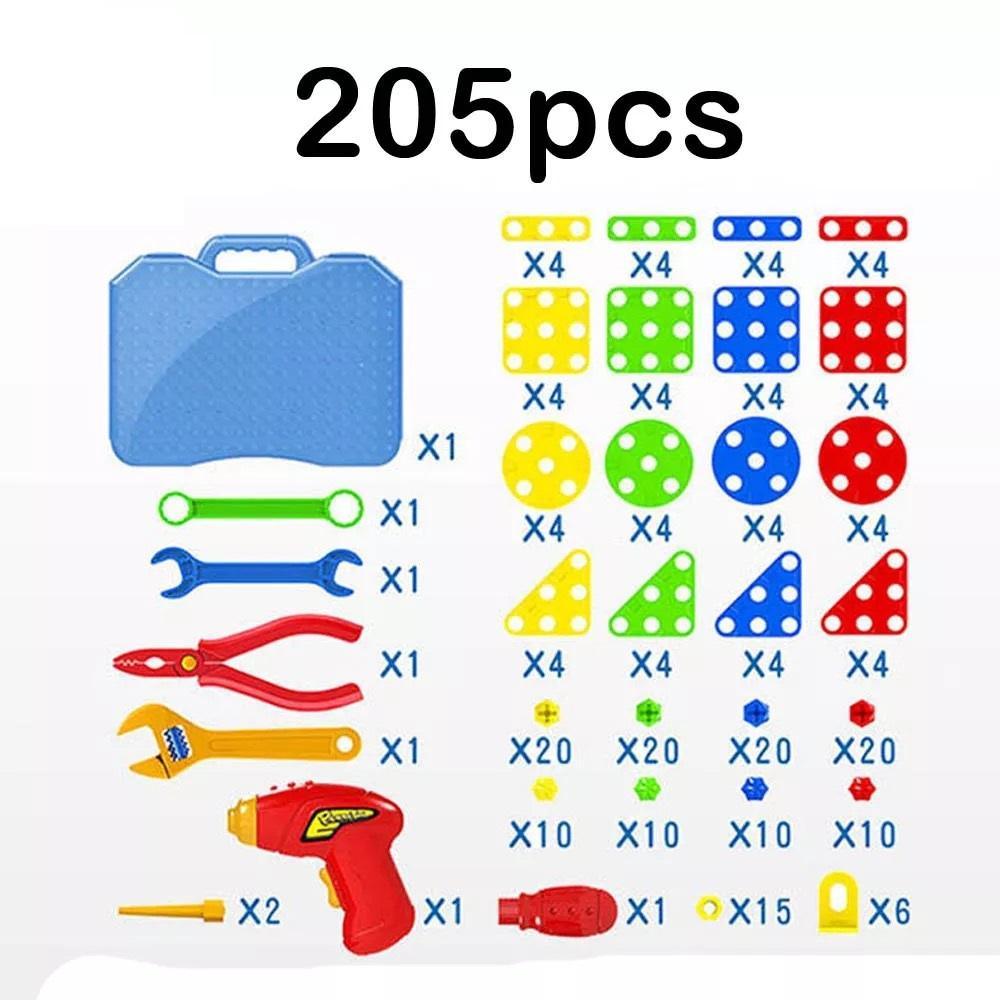 Portable 3D Construction Puzzle with Drill