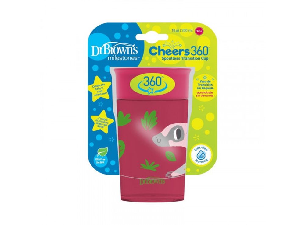 Dr Brown's Cheers 360 Transition Cup Fushia 300ml