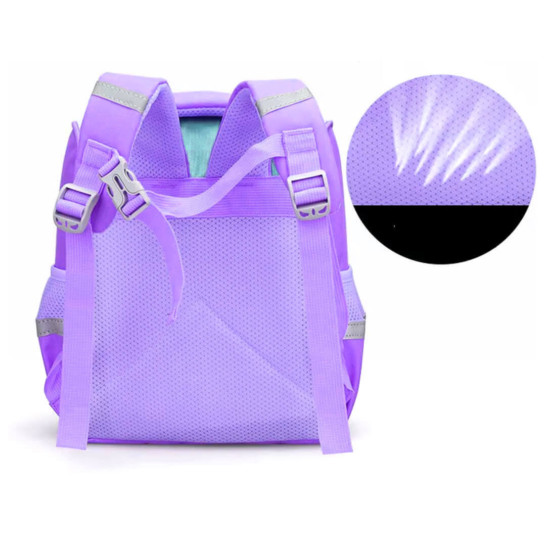 Queen Cat School Bag for KG1 to KG3, back angle