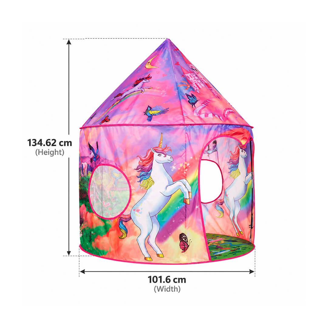 Girls unicorn play tent for indoor and outdoor use