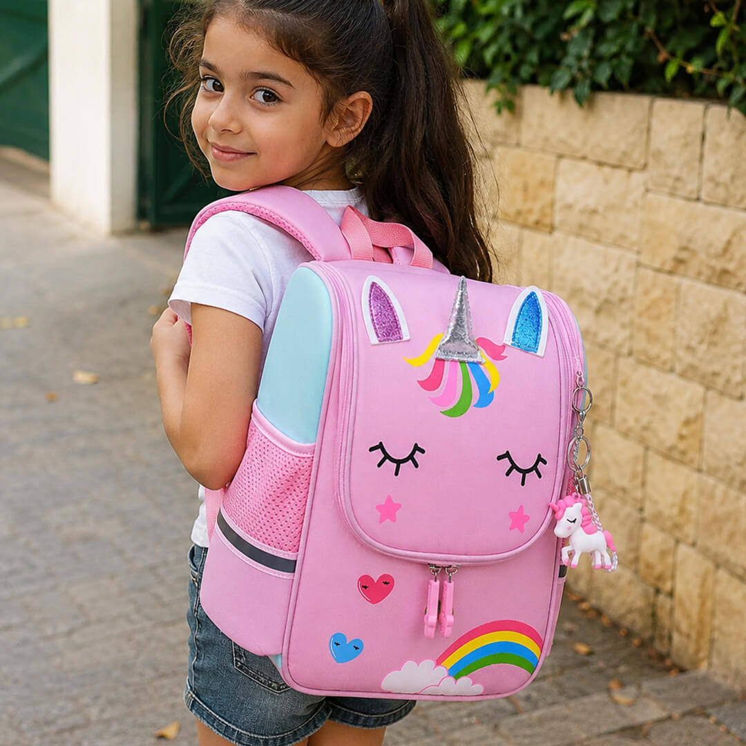 Kids unicorn backpack for ages 4 to 8