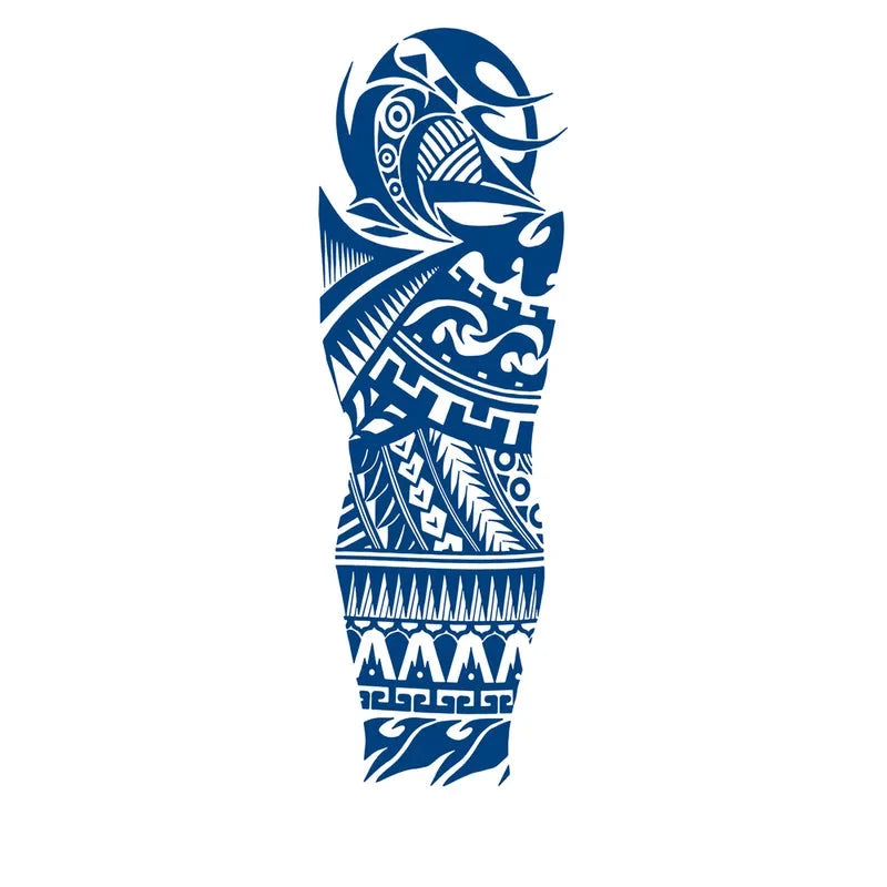 Patterns Arm Sleeve Semi-Permanent Jagua Tattoo