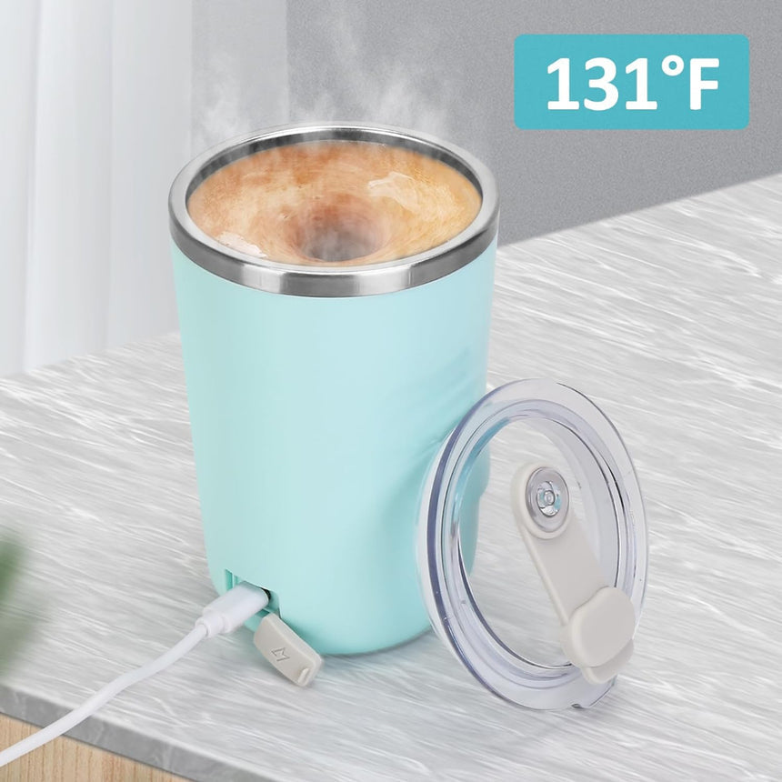 Portable electric mixing mug for home and office