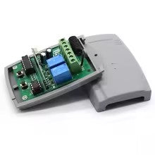 Garage Door Gate Receiver for 433MHz Remote Controls, Dual Channel, Fixed/Learning/Rolling Code, 30-100m Range
