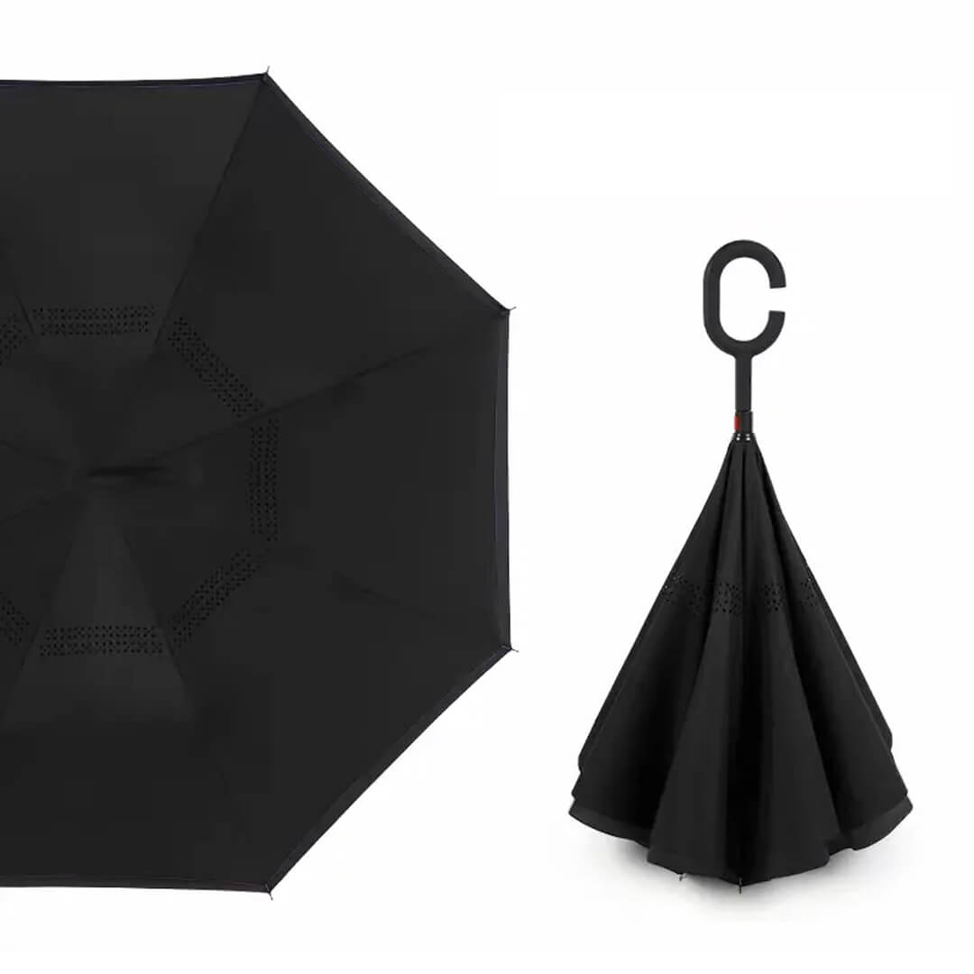 Windproof Reverse Double Layer C-Handle Umbrella (W104 x H80)