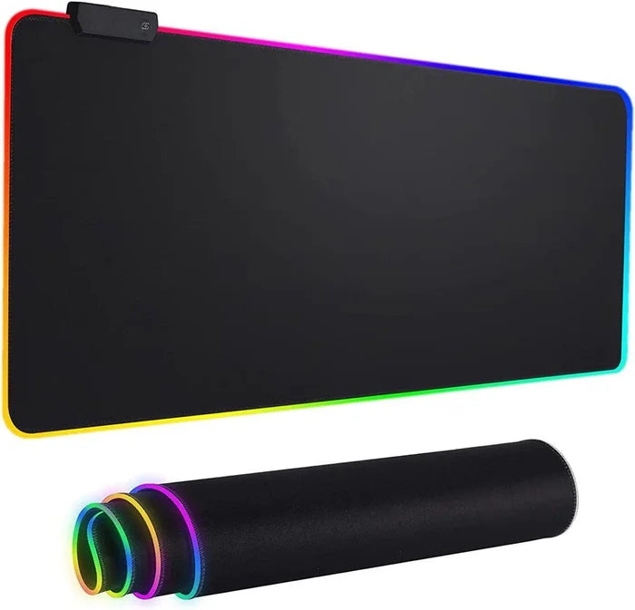 Black RGB Mousepad 80 x 30 cm | 9 Colors + 3 Modes