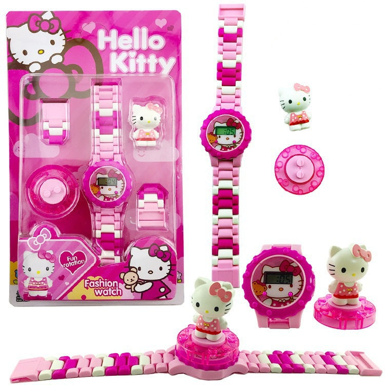 Kids Character Building Block Watch Set