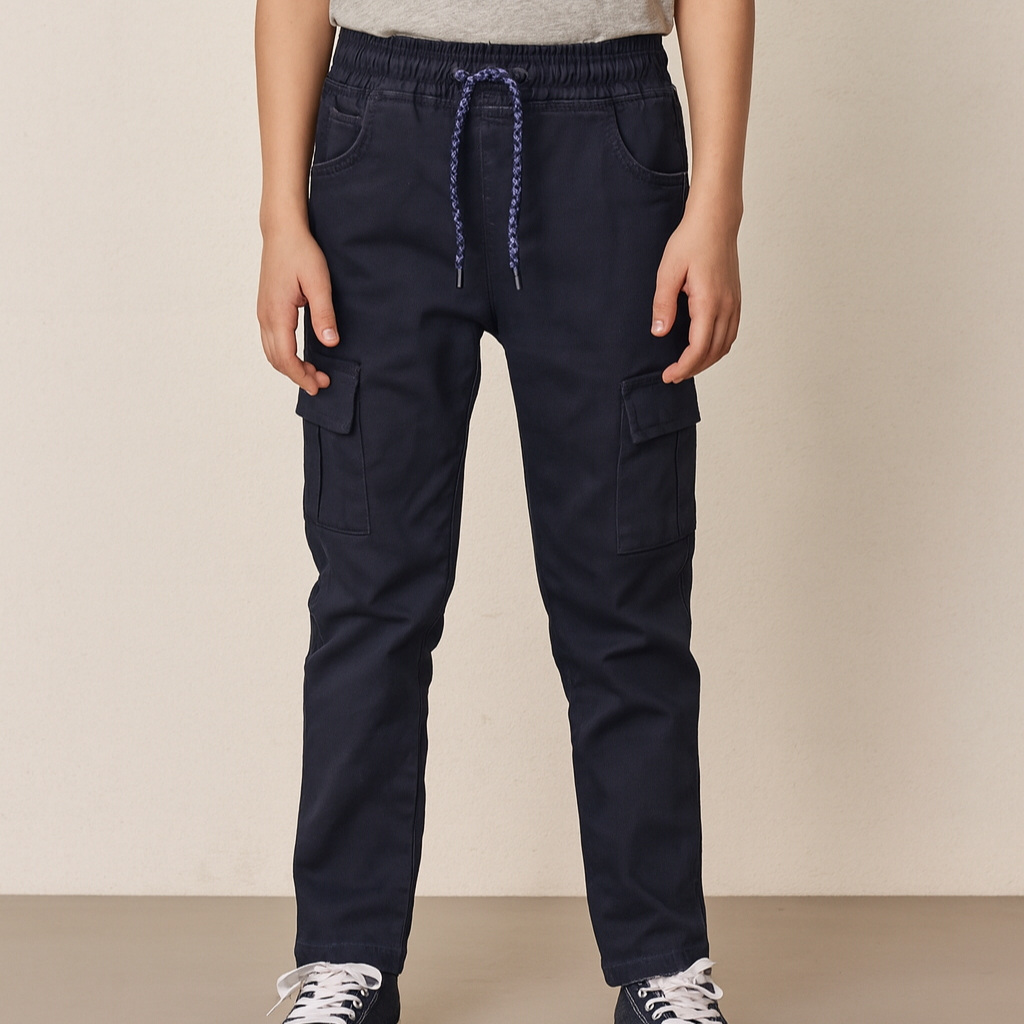 Navy Blue Unisex Pants for Kids | 4–10Y