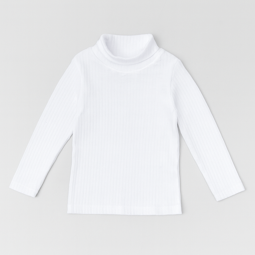 Kids’ White School Turtleneck | 1–13Y