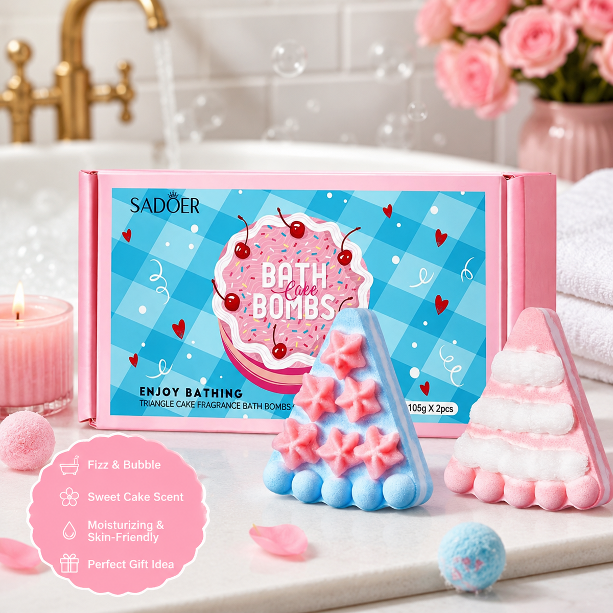Cake Bath Bombs Gift Set