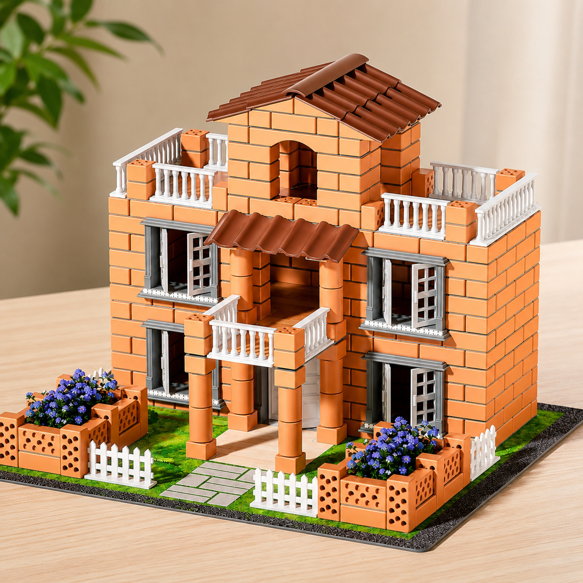 DIY Mini Brick Villa Building Set - 465 Pcs - 8+
