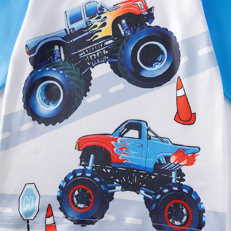Boys’ Monster Truck Pajama Set | 2–7Y