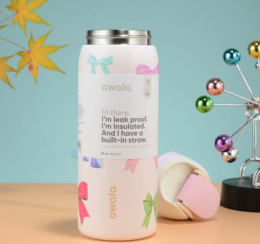 Owala Stainless Steel FreeSip Water Bottle Light Pink