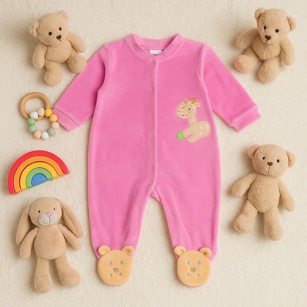 Jumpsuit For Baby Girl Giraffe Design 0-12m