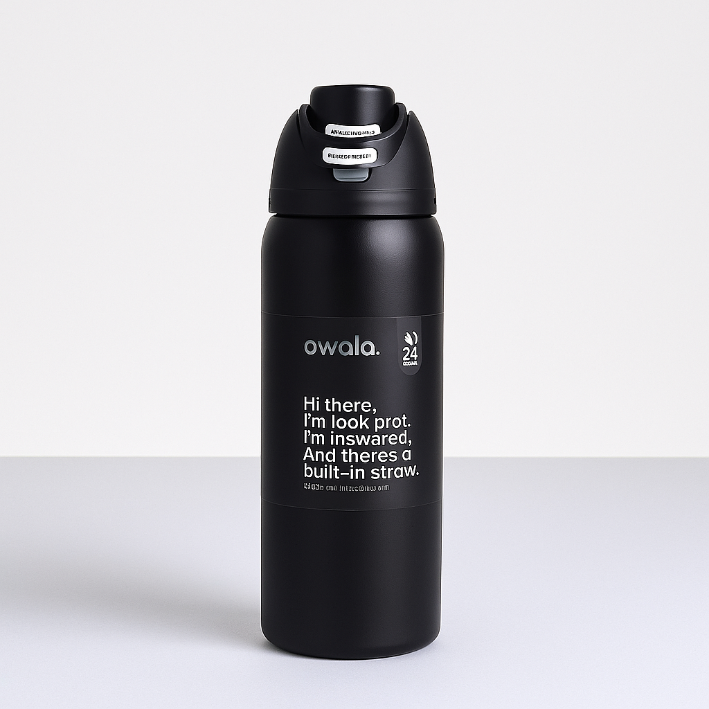 Owala Bottle Stainless Steel Free Sip Black 710-950ml