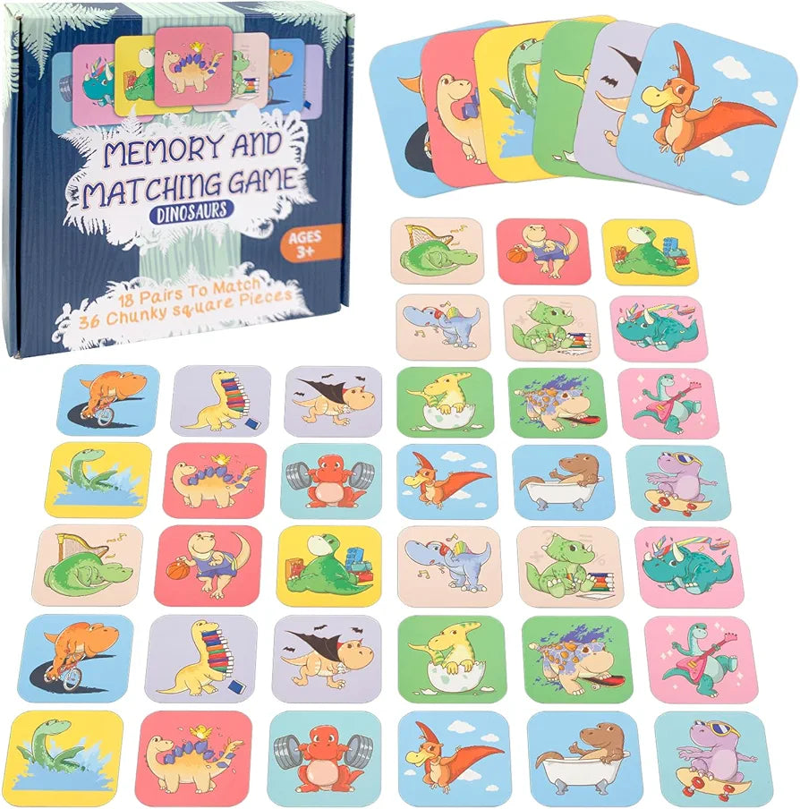 36 Pcs Cards Memory Matching Educational Game - Ages 4-12Y