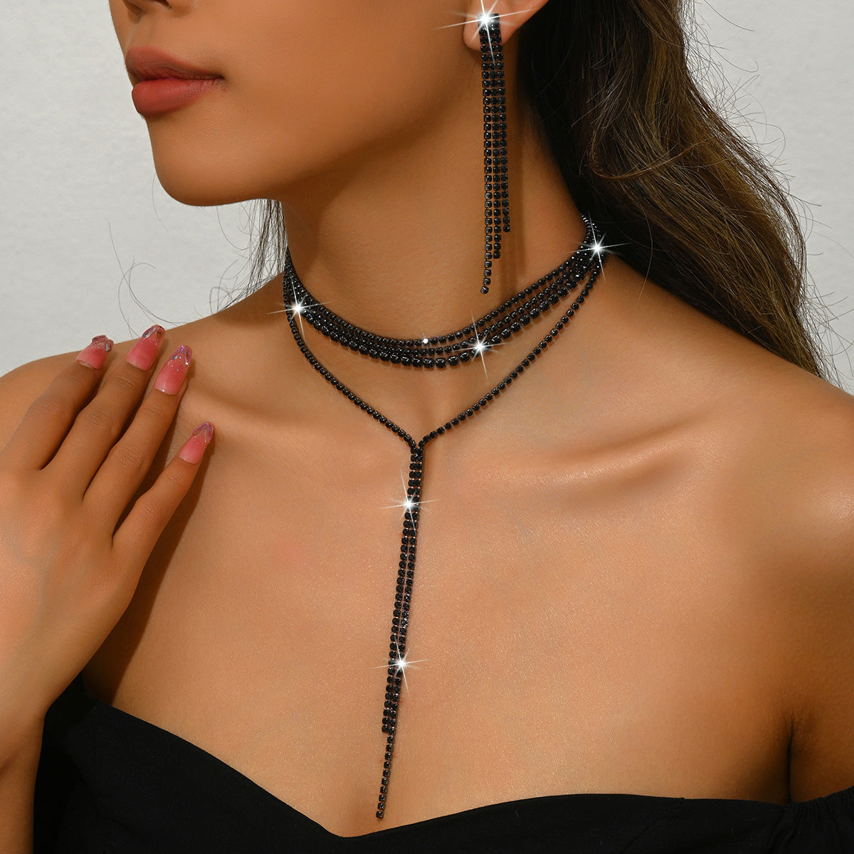 Black Accessories Classy Fashion Set 2 Pcs