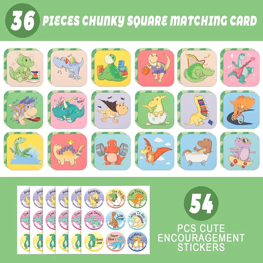 36 Pcs Cards Memory Matching Educational Game - Ages 4-12Y