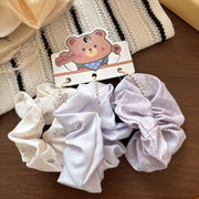 Pastel Bear Scrunchies Set - 3 Pcs