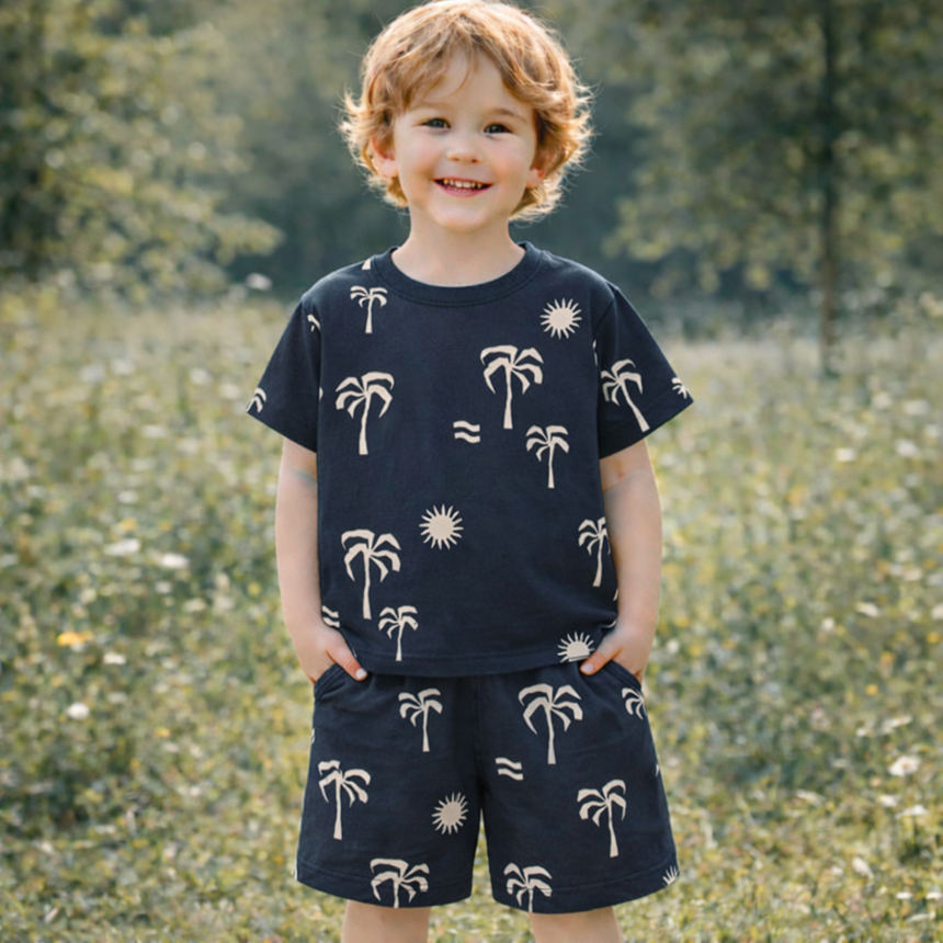 Boys’ Cotton Palm Outfit / 4–10Y