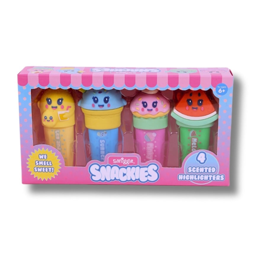 Smiggle Scented Highlighters | Original Snackies | 4pcs