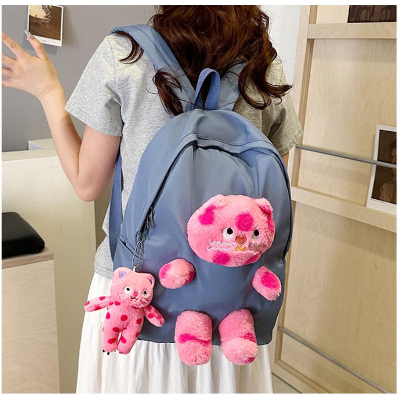 School Backpack Cute Cat Design With Keychain 38cm
